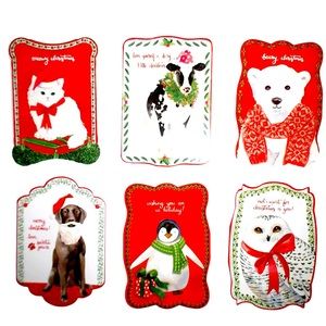 Molly & Rex Christmas Pets Die-Cut Holiday Cards (62051-6), 6 ct